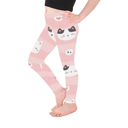 Pink Cats - Kid's Ankle Length Leggings Kids Leggings Printed Offshore