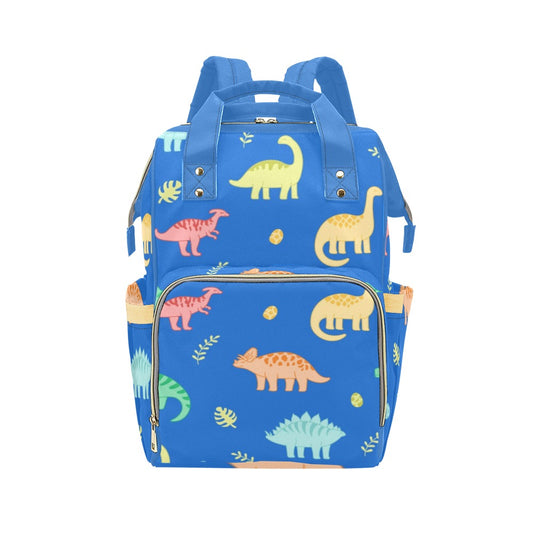 Dinosaur Pattern Blue - Multifunction Backpack Multifunction Backpack animal Printed Offshore