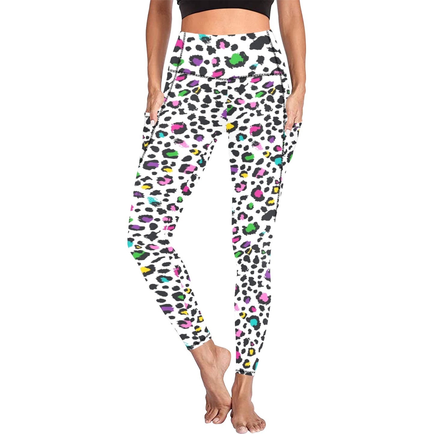 Animal Print In Colour - Women's Leggings with Pockets Women's Leggings with Pockets S - 2XL animal Printed Offshore