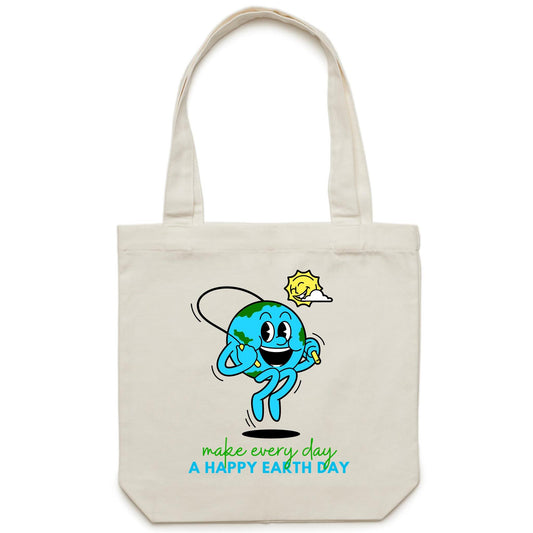 Make Every Day A Happy Earth Day - Canvas Tote Bag Default Title Tote Bag Environment