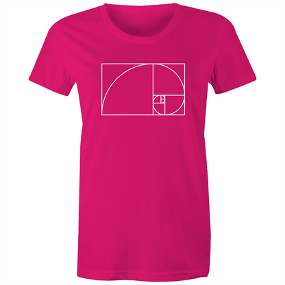 Fibonacci - Women's T-shirt Fuchsia Womens T-shirt Maths Science Womens