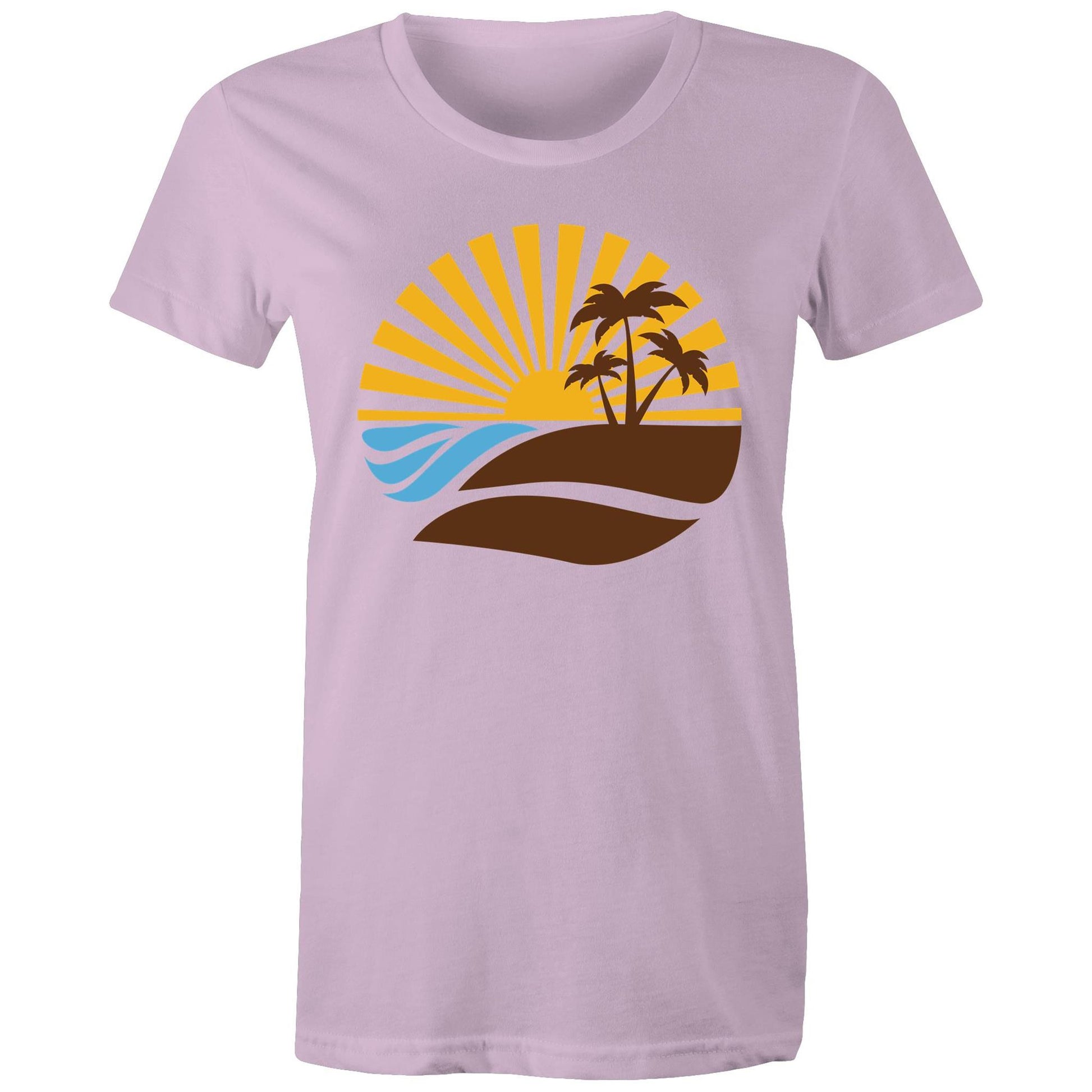 Vintage Surf - Women's T-shirt Lavender Womens T-shirt Retro Summer Womens