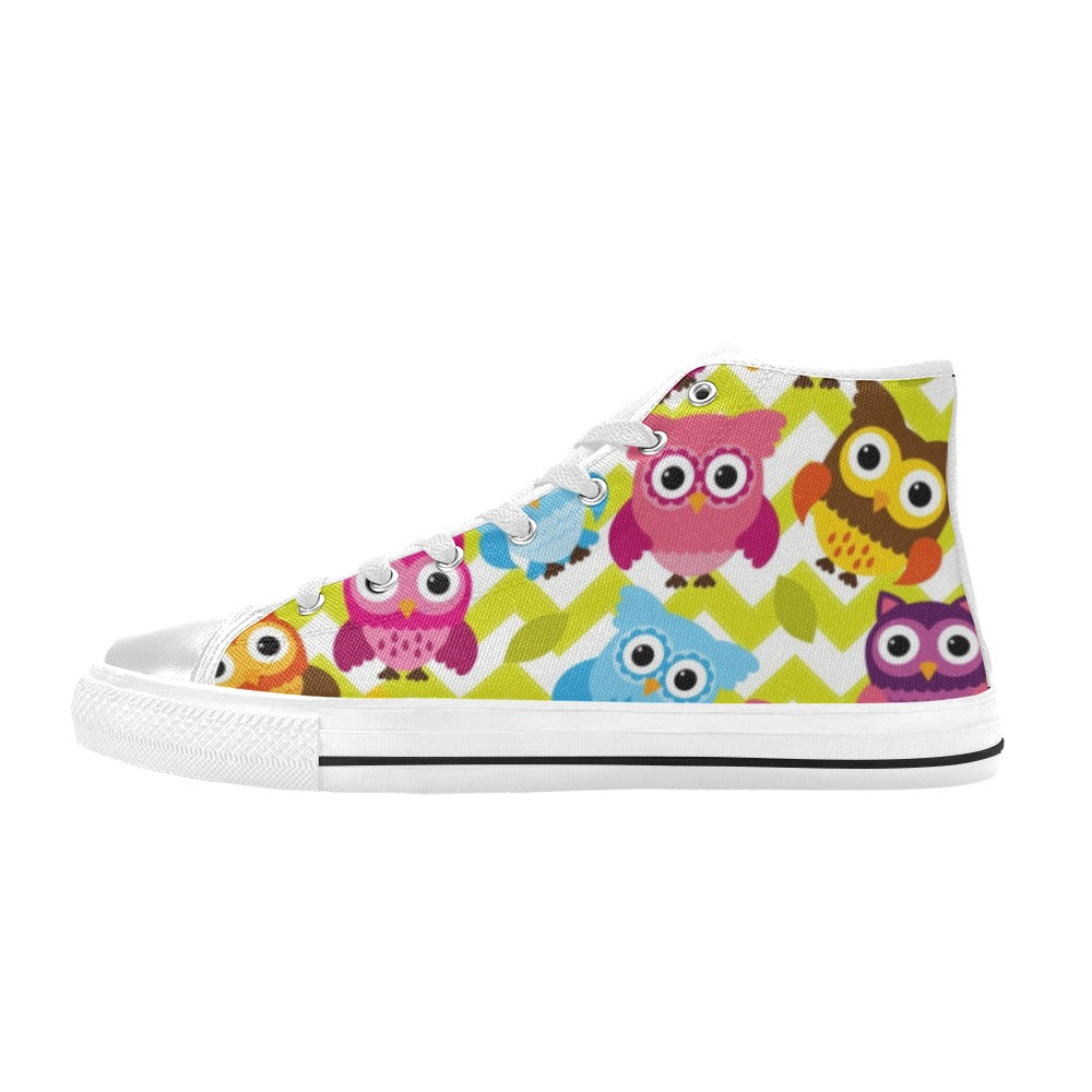 Owls - High Top Canvas Shoes for Kids Kids High Top Canvas Shoes Printed Offshore