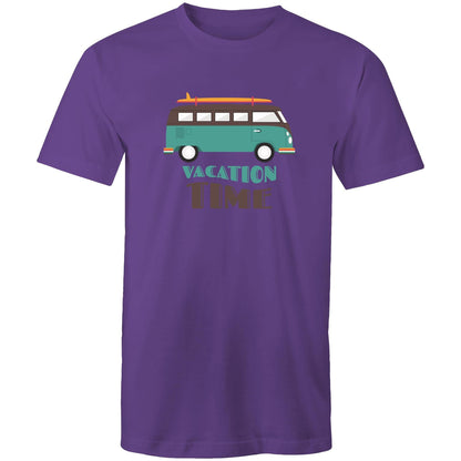 Vacation Time - Mens T-Shirt Purple Mens T-shirt Mens Retro Summer