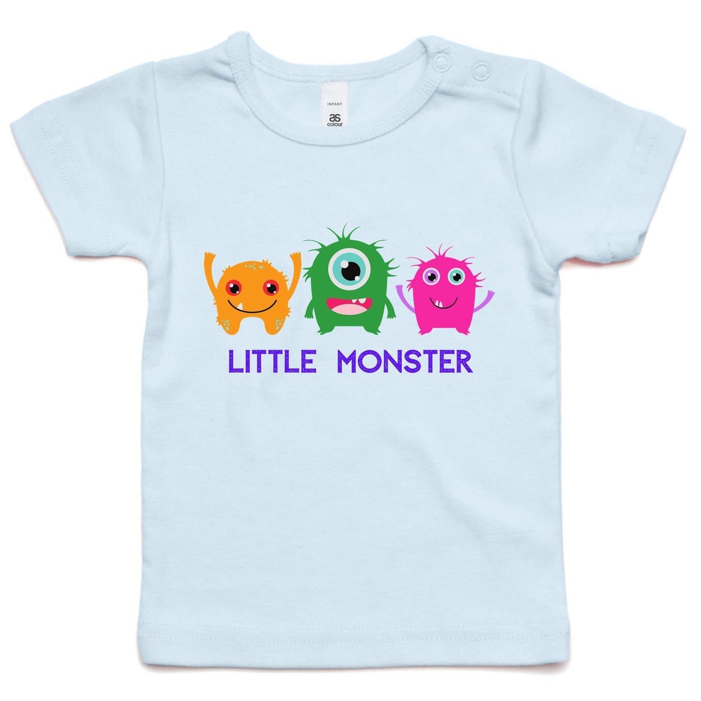 Little Monster - Baby T-shirt Powder Blue Baby T-shirt kids