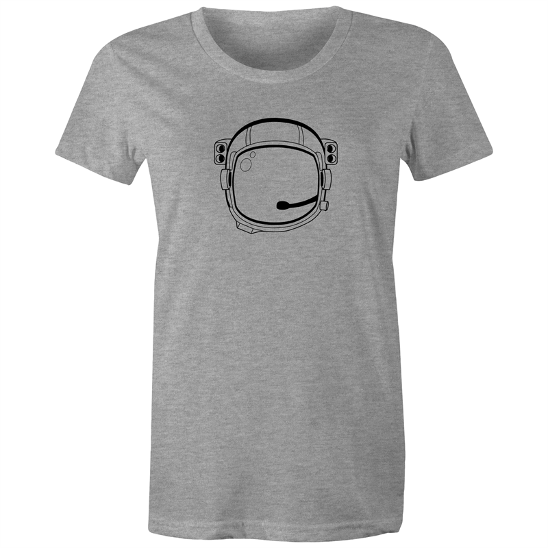 Astronaut Helmet - Women's T-shirt Grey Marle Womens T-shirt Space Womens