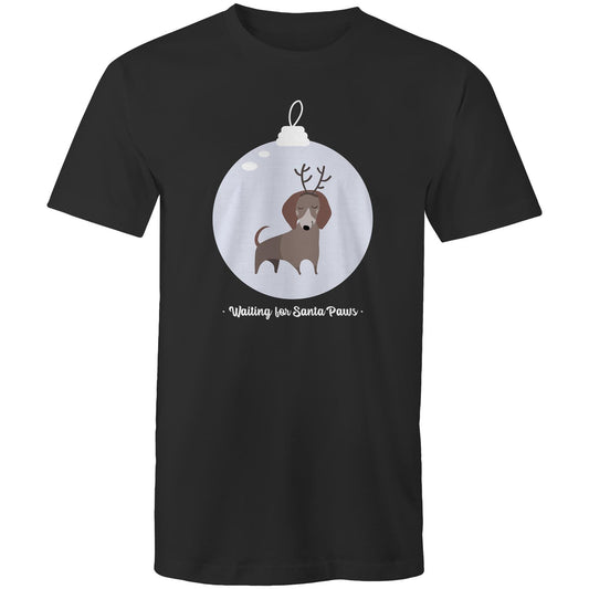 Santa Paws - Mens T-Shirt Black Christmas Mens T-shirt Merry Christmas