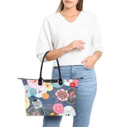 Abstract Floral - Single-Shoulder Handbag Single Shoulder Handbag