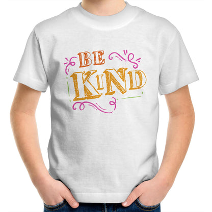 Be Kind - Kids Youth Crew T-Shirt White Kids Youth T-shirt