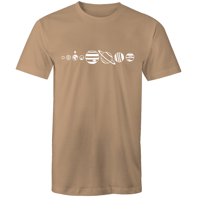 You Are Here - Mens T-Shirt Tan Mens T-shirt Mens Space