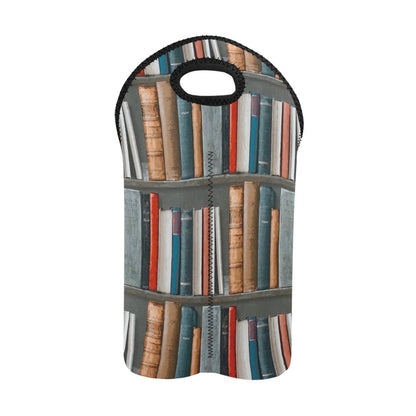 Books - 2-Bottle Neoprene Wine Bag 2 Bottle Wine Bag Printed Offshore