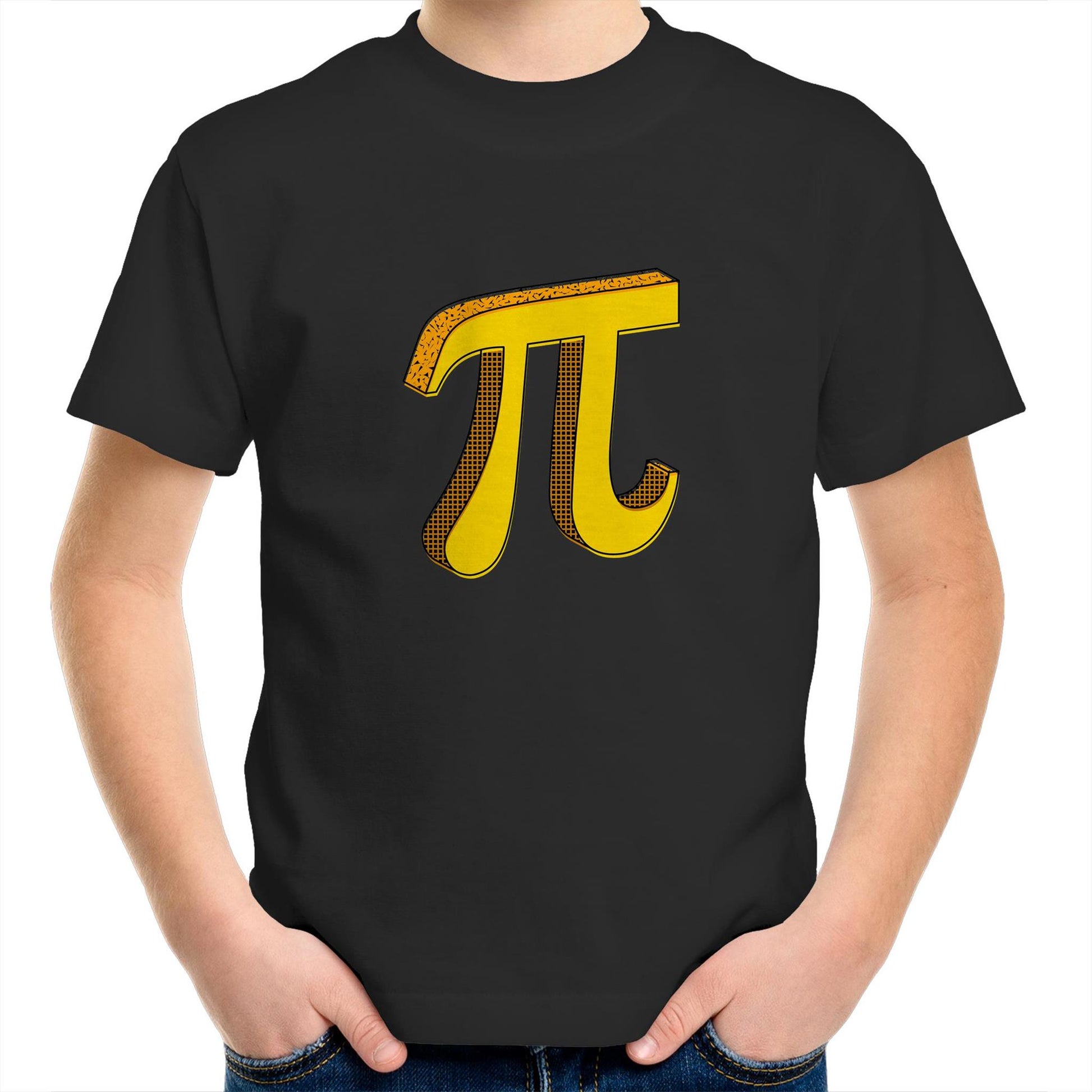 Pi - Kids Youth Crew T-Shirt Black Kids Youth T-shirt Maths Science