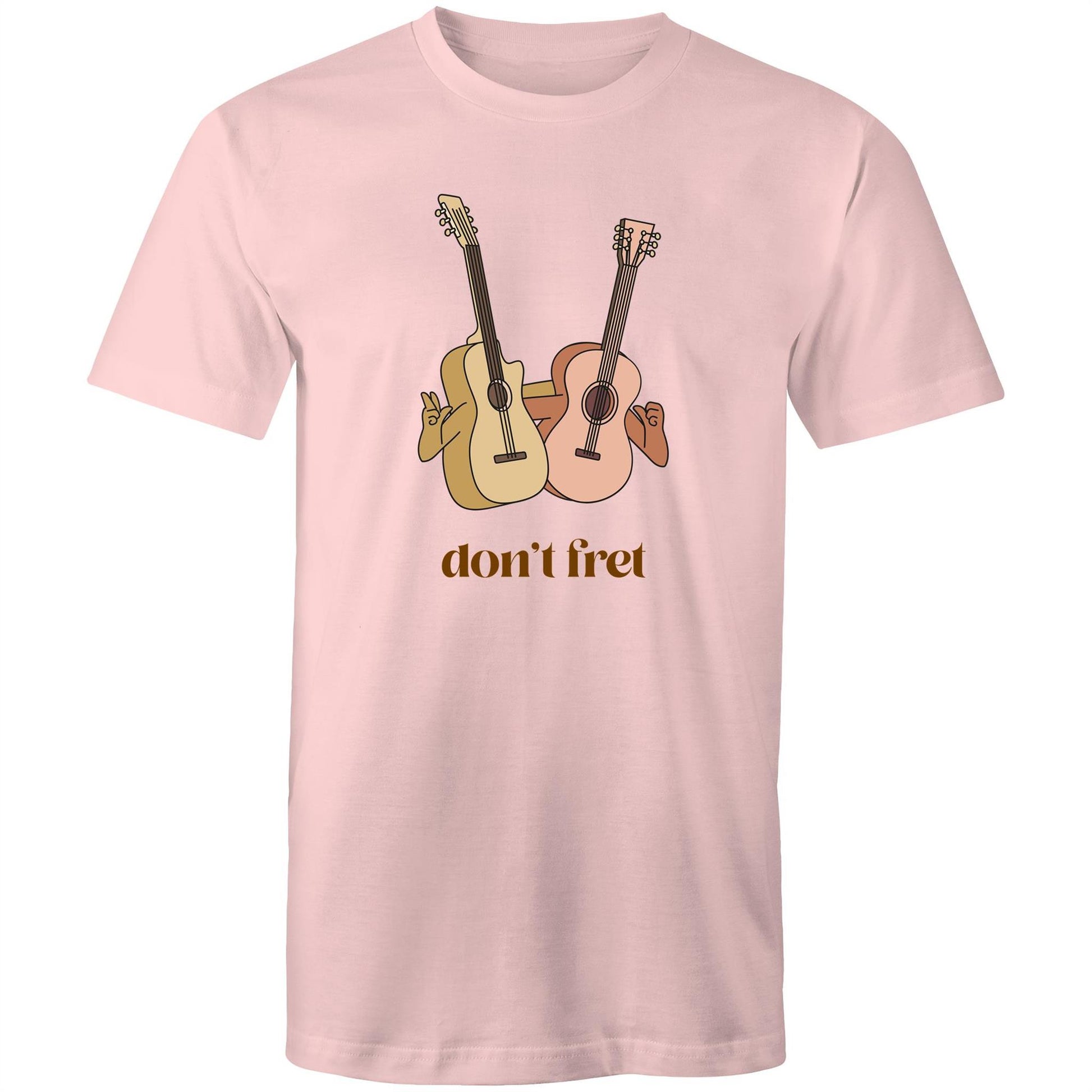 Don't Fret - Mens T-Shirt Pink Mens T-shirt Music