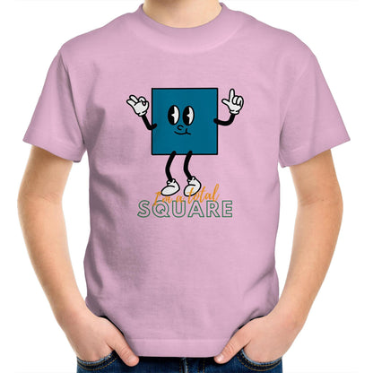 I'm A Total Square - Kids Youth Crew T-Shirt Pink Kids Youth T-shirt Funny Maths Science
