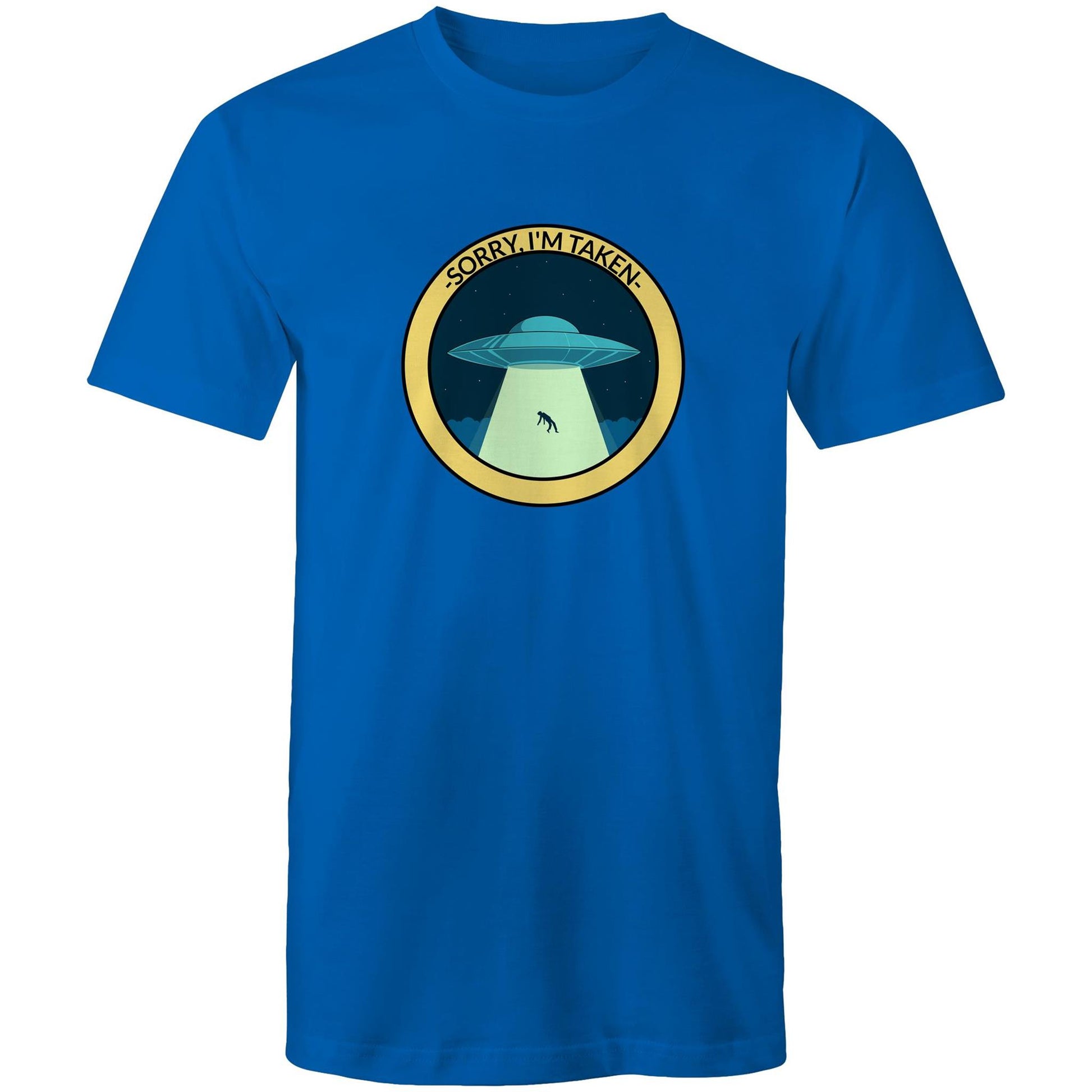UFO, Sorry, I'm Taken - Mens T-Shirt Bright Royal Mens T-shirt Sci Fi