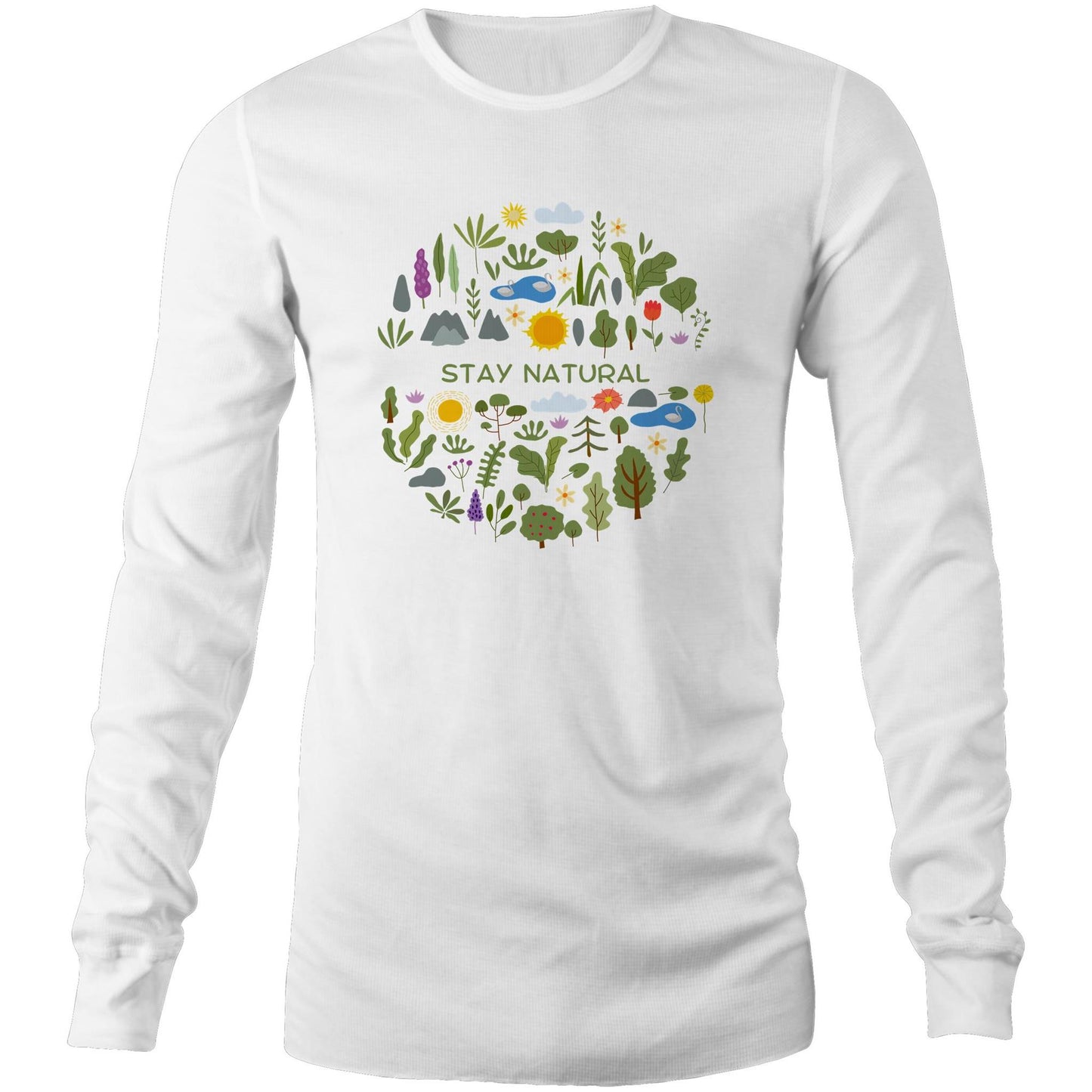 Stay Natural - Long Sleeve T-Shirt White Unisex Long Sleeve T-shirt Environment Plants
