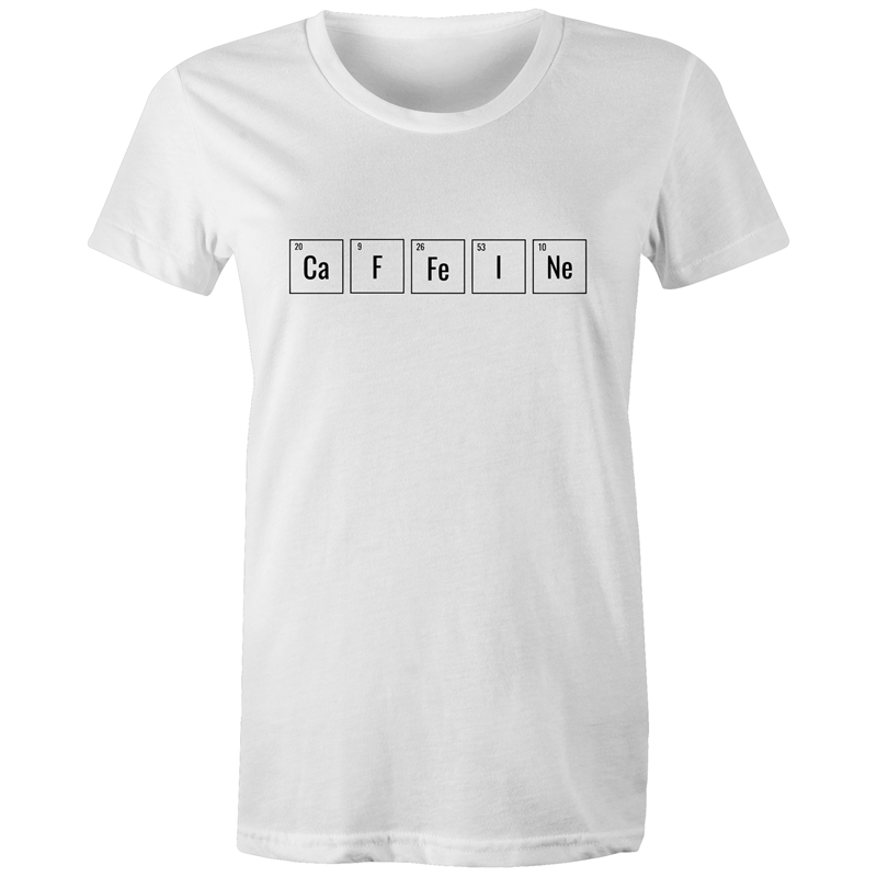 Caffeine Symbols - Women's T-shirt White Womens T-shirt Coffee Science Womens