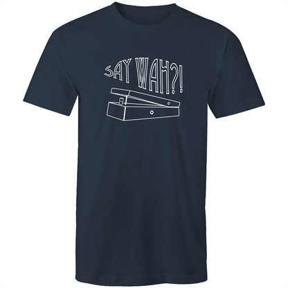 Say Wah - Mens T-Shirt Navy Mens T-shirt Funny Mens Music