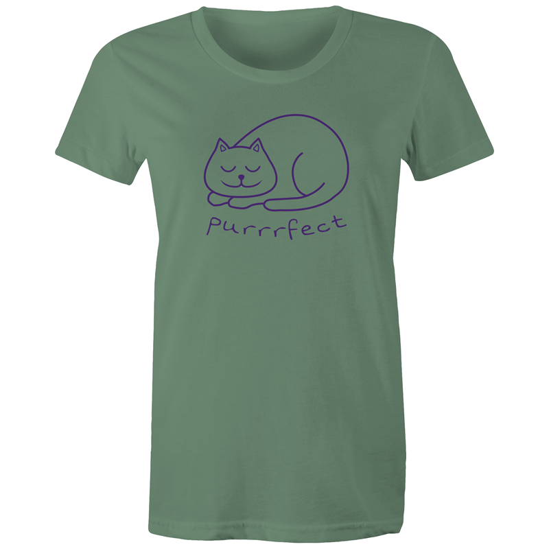 Purrrfect - Women's T-shirt Sage Womens T-shirt animal Womens