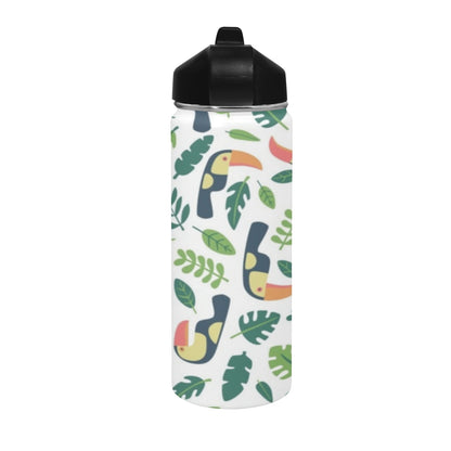 Toucans Insulated Water Bottle with Straw Lid (18 oz) Insulated Water Bottle with Straw Lid Printed Offshore