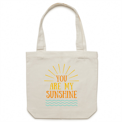 You Are My Sunshine - Canvas Tote Bag Cream One-Size Tote Bag kids Summer