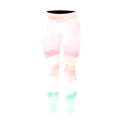 Pastel Stripes - Women's Plus Size High Waist Leggings Women's Plus Size High Waist Leggings