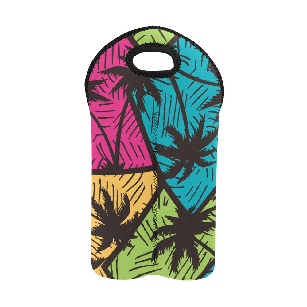 Palm Trees - 2-Bottle Neoprene Wine Bag 2 Bottle Wine Bag Printed Offshore