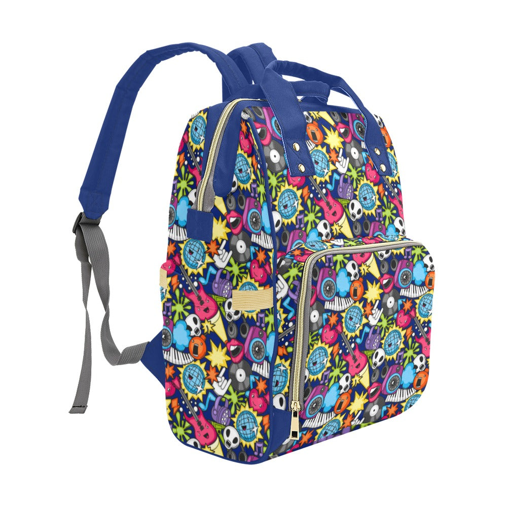 Sticker Music - Multi-Function Backpack Multifunction Backpack