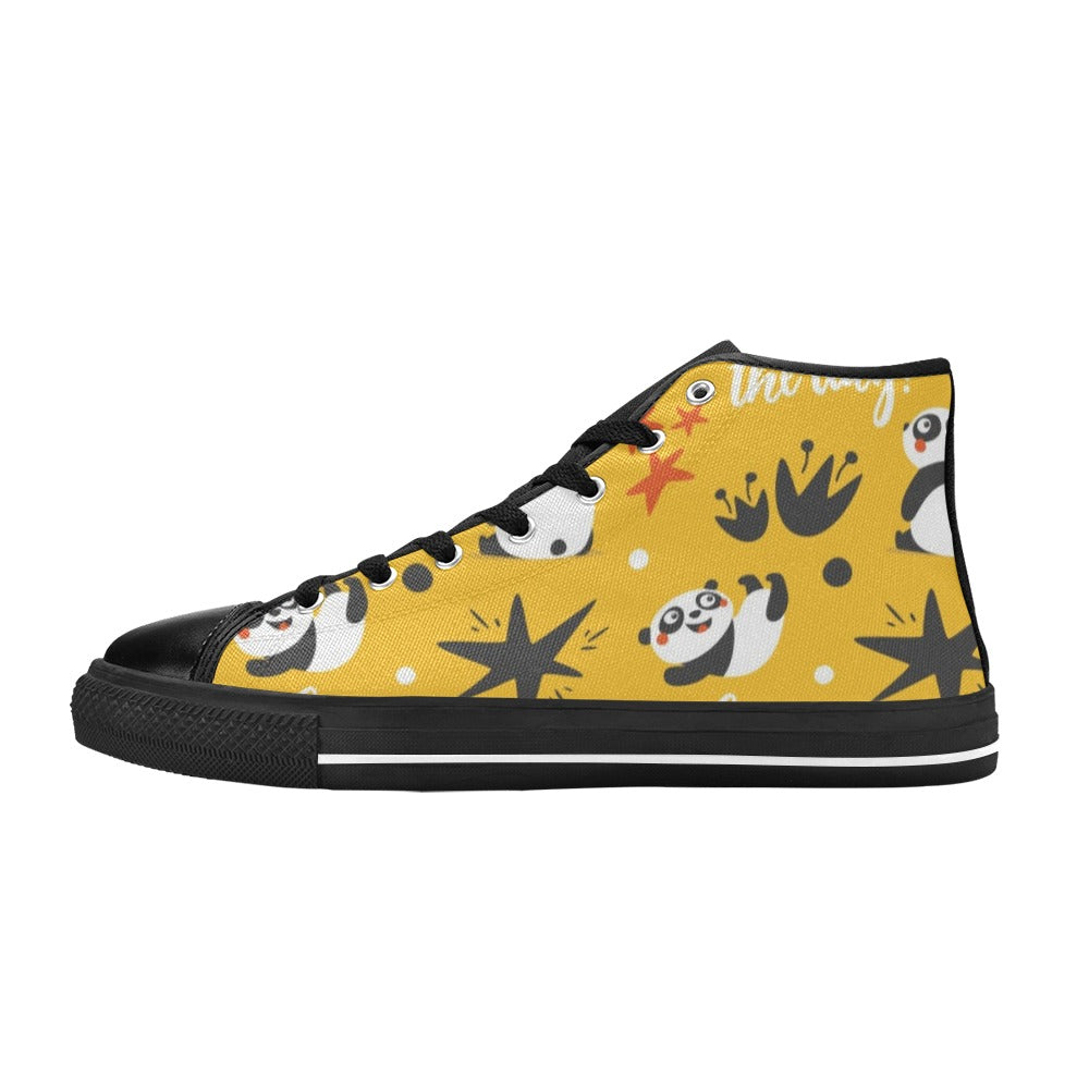 Panda Fun - High Top Canvas Shoes for Kids Kids High Top Canvas Shoes