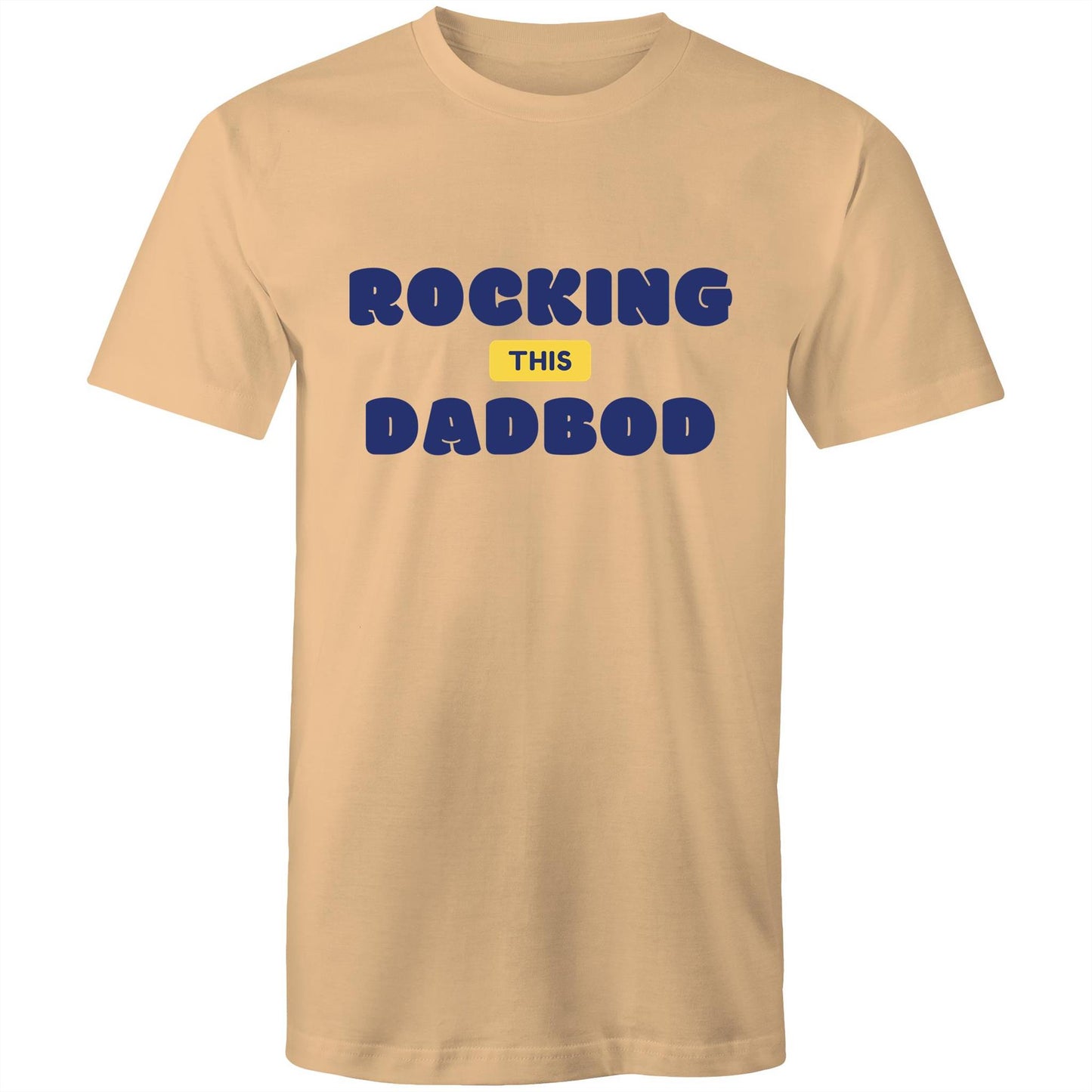 Rocking This DadBod - Mens T-Shirt Tan Mens T-shirt Dad