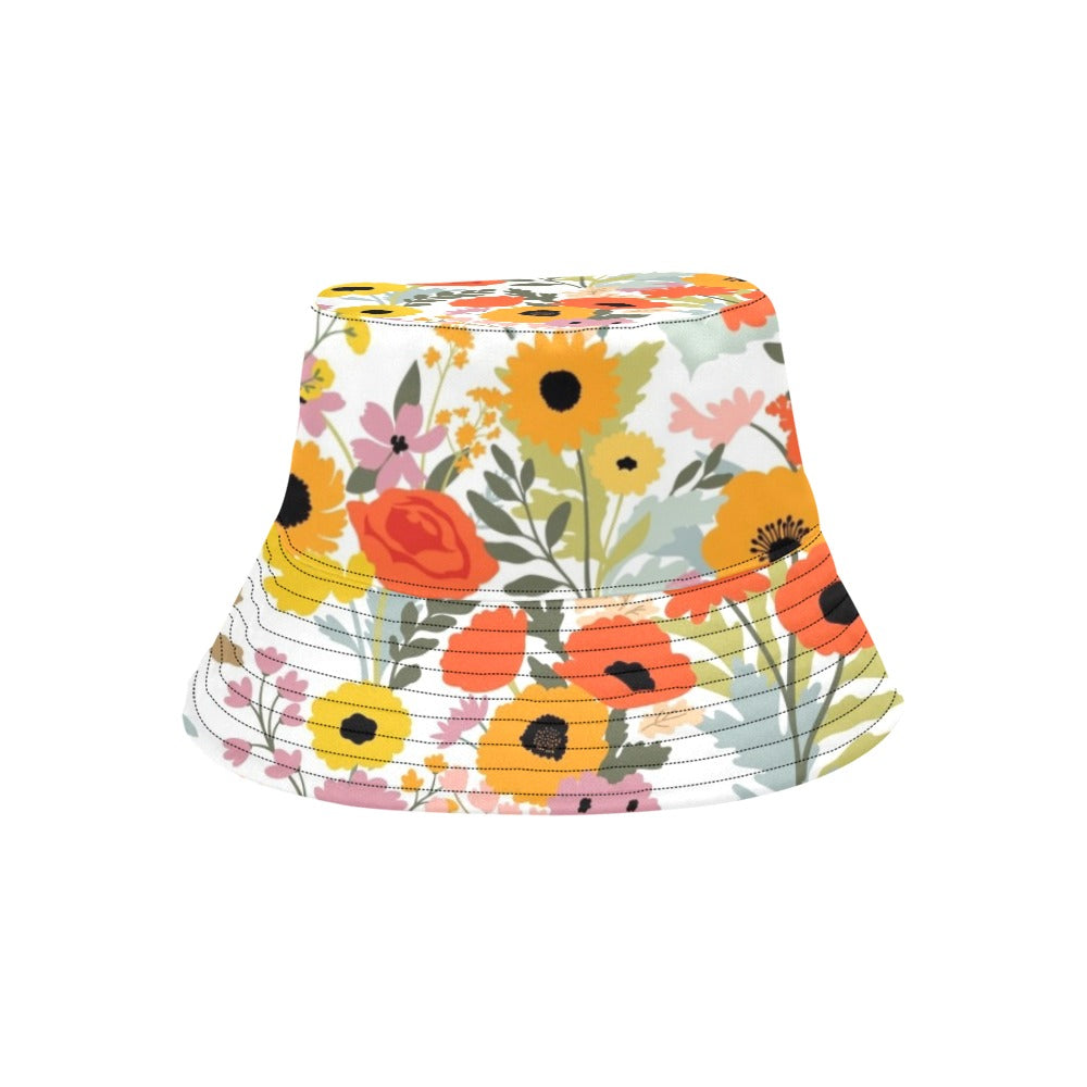 Fun Floral - Bucket Hat Bucket Hat for Women Plants Printed Offshore