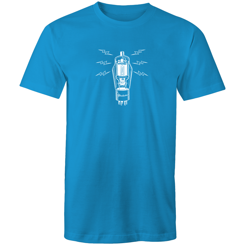 Vintage Tube Valve - Mens T-Shirt Arctic Blue Mens T-shirt Mens Music Retro