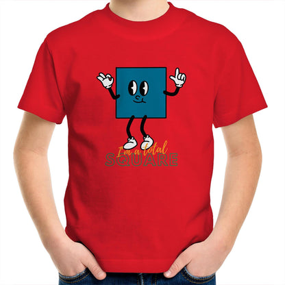 I'm A Total Square - Kids Youth Crew T-Shirt Red Kids Youth T-shirt Funny Science
