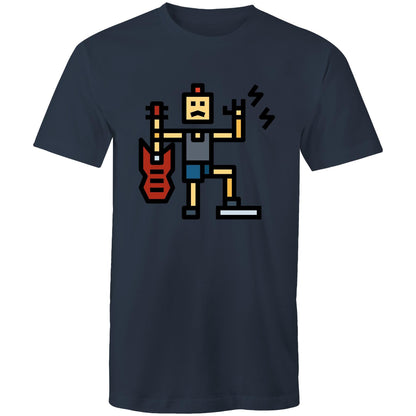 Rock And Roll - Mens T-Shirt Navy Mens T-shirt comic Funny Mens Music
