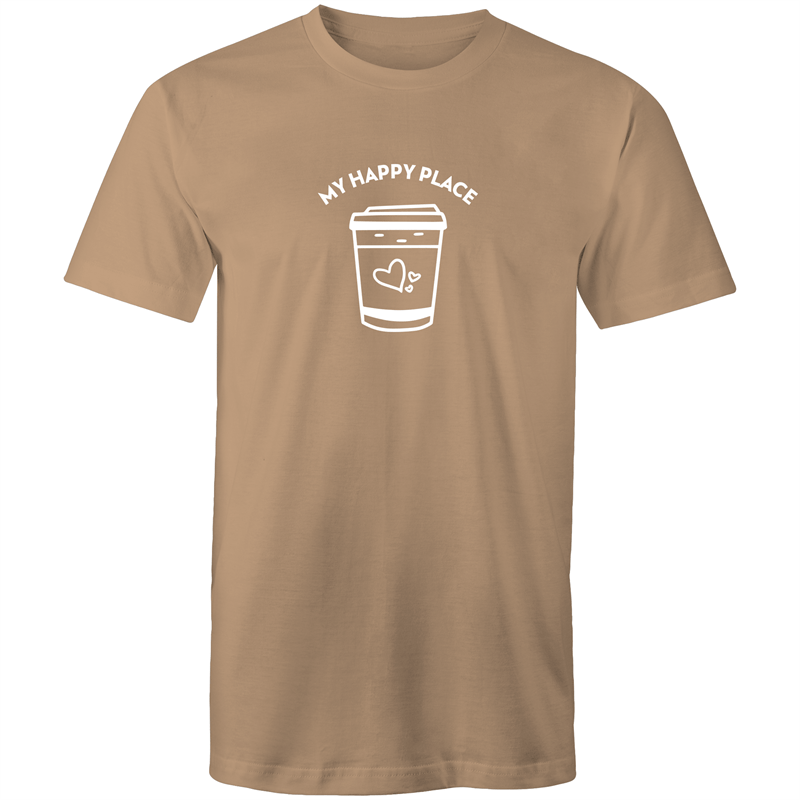 My Happy Place - Mens T-Shirt Tan Mens T-shirt Coffee Mens