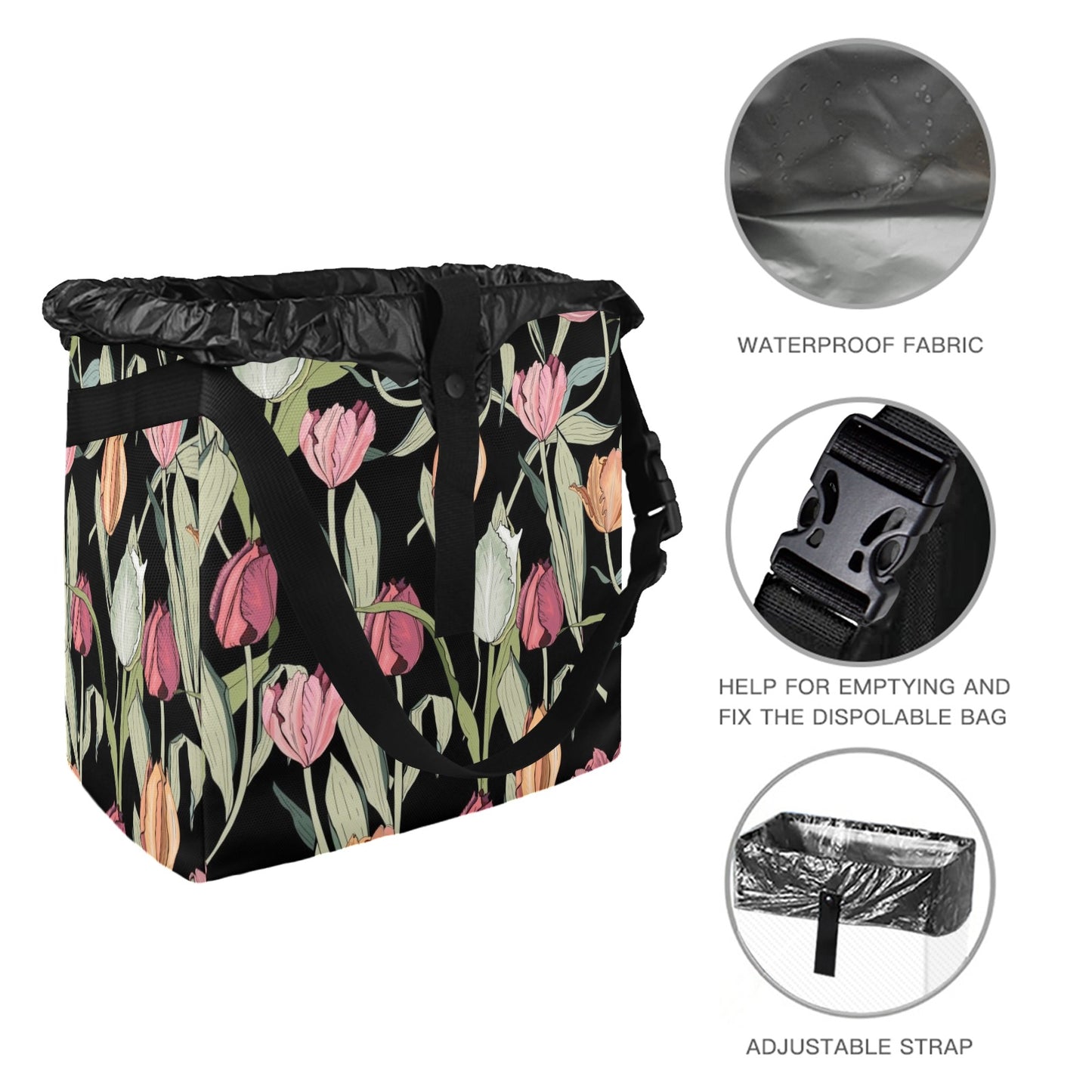 Tulips - Car Trash Bag Car Trash Bag Printed Offshore