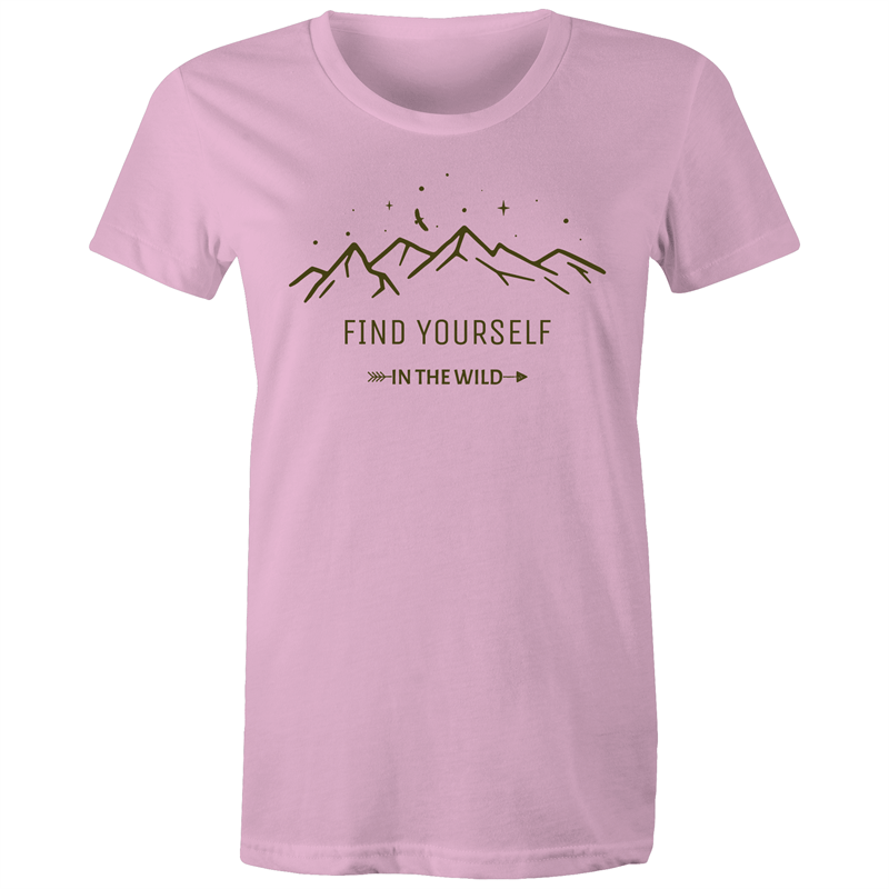 Find yourself In The Wild - Women's T-shirt Pink Womens T-shirt Environment Womens