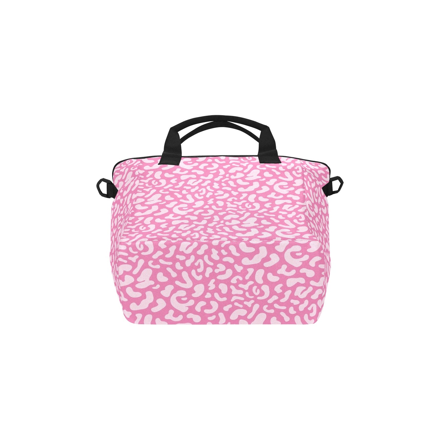 Pink Leopard - Tote Bag with Shoulder Strap Nylon Tote Bag
