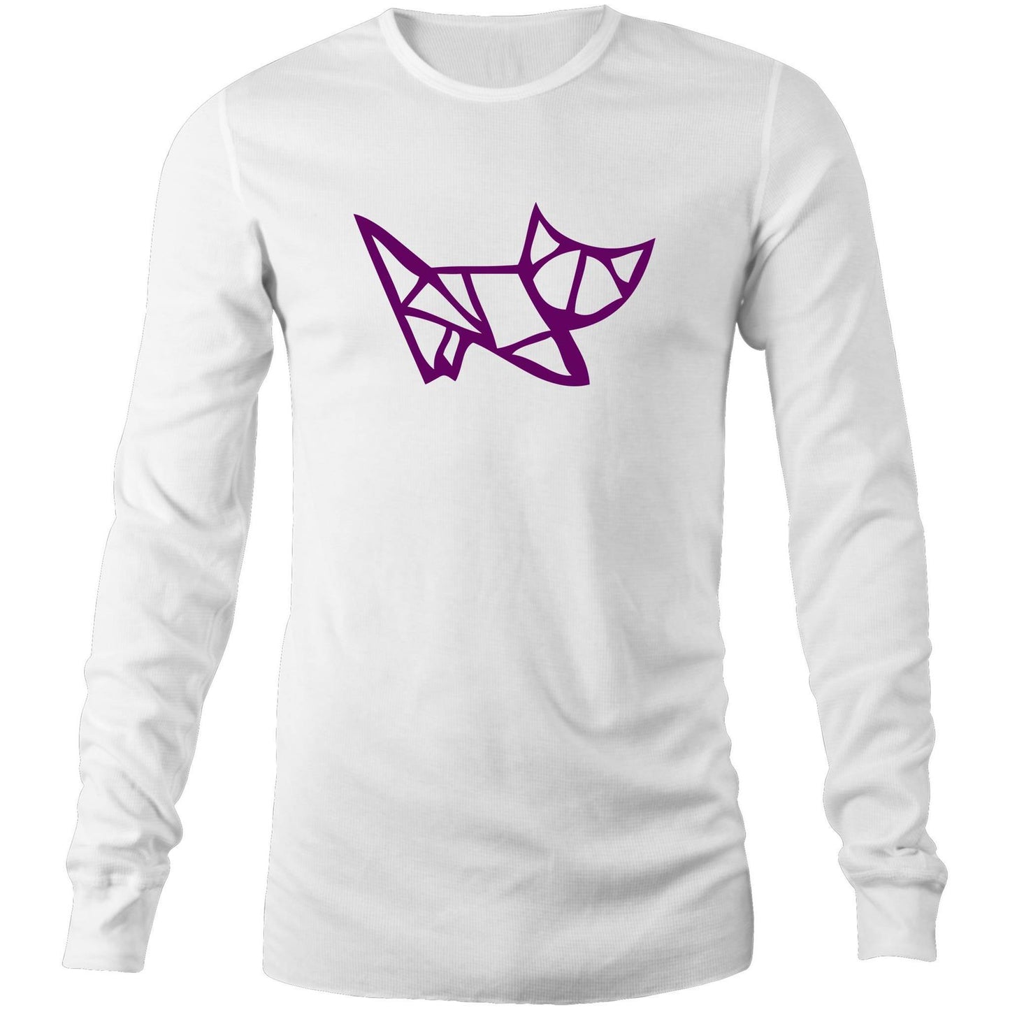Origami Kitten - Long Sleeve T-Shirt White Unisex Long Sleeve T-shirt animal Mens Womens
