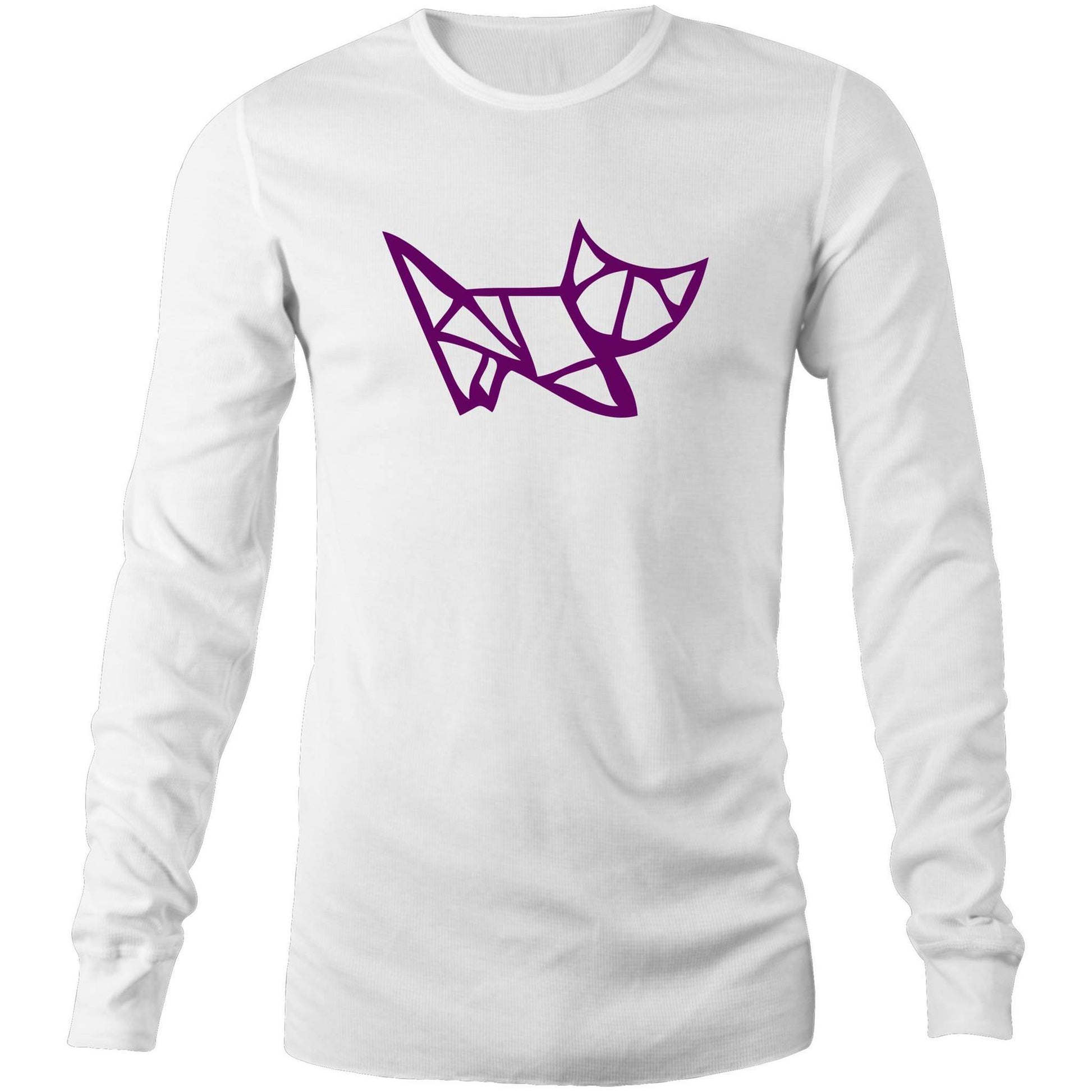 Origami Kitten - Long Sleeve T-Shirt White Unisex Long Sleeve T-shirt animal Mens Womens