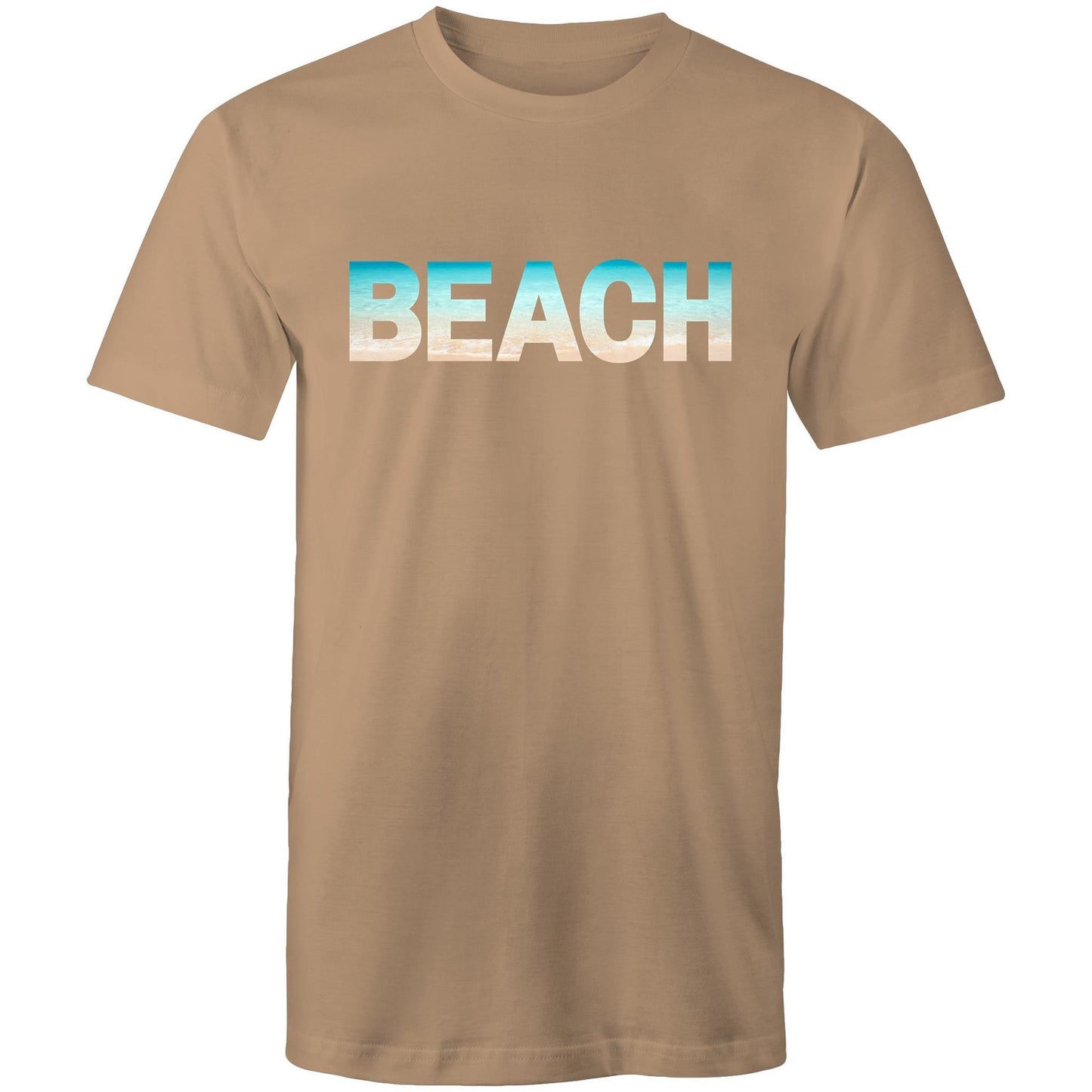 Beach - Mens T-Shirt Tan Mens T-shirt Mens Summer