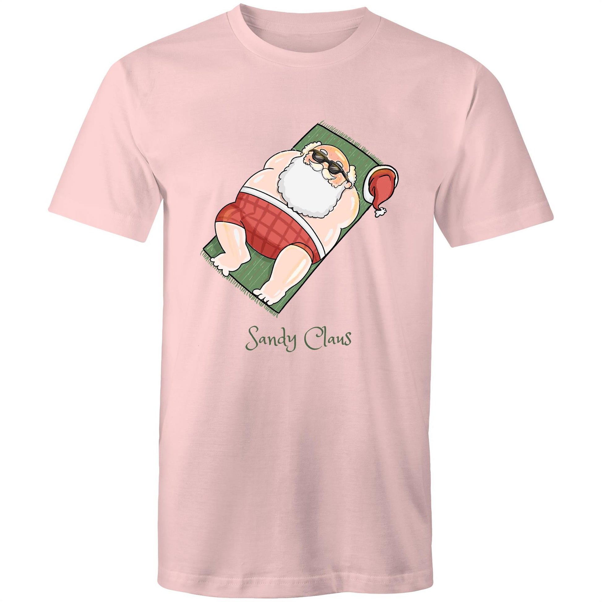 Sandy Claus - Mens T-Shirt Pink Christmas Mens T-shirt Merry Christmas