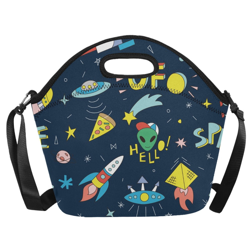 Hello Alien - Neoprene Lunch Bag/Large Neoprene Lunch Bag/Large Sci Fi