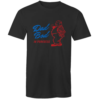 Dad Bod In Progress - Mens T-Shirt Black Mens T-shirt Dad