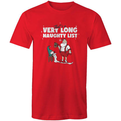 Santa's Naughty List - Mens T-Shirt Red Christmas Mens T-shirt Merry Christmas