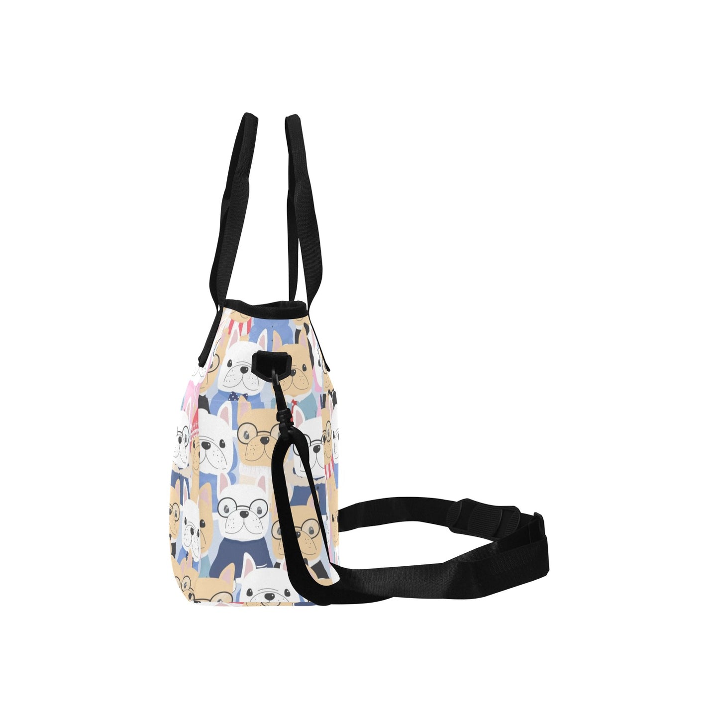 Dog Crowd - Tote Bag with Shoulder Strap Nylon Tote Bag