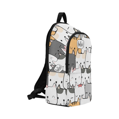 Cat Hello - Fabric Backpack for Adult Adult Casual Backpack
