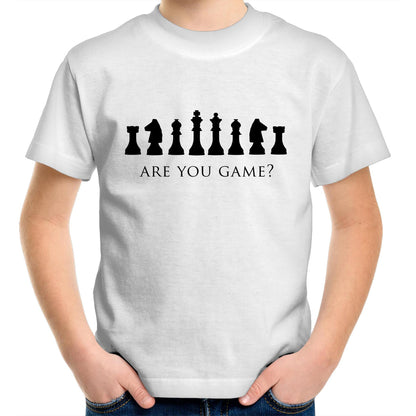 Are You Game - Kids Youth Crew T-shirt White Kids Youth T-shirt Chess