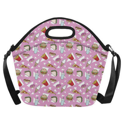 Fast Food - Neoprene Lunch Bag/Large Neoprene Lunch Bag/Large Food Printed Offshore