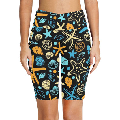 Starfish And Shells - Women's Bike Shorts Womens Bike Shorts Summer